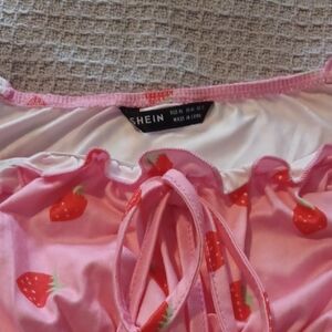 🍓SHEIN Pink and Red Heart Strawberry Dress